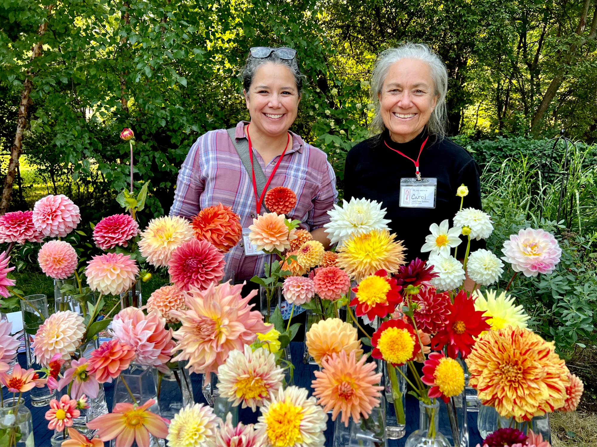 Misty and Carol, founders of Yankee Dahlia Society