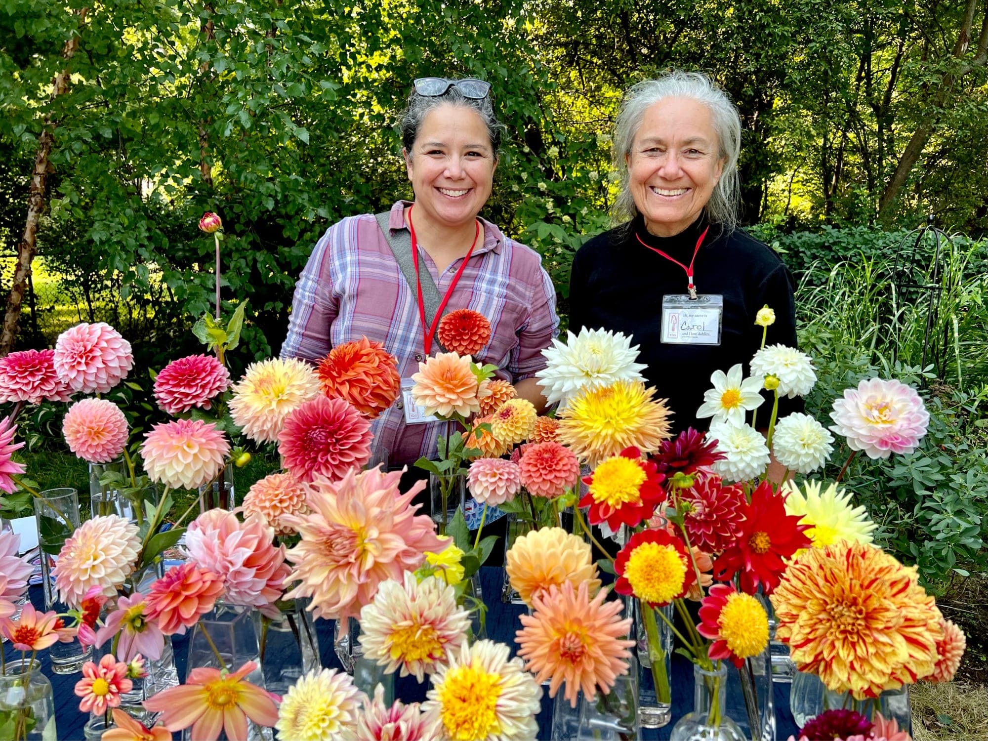 Misty and Carol, founders of Yankee Dahlia Society
